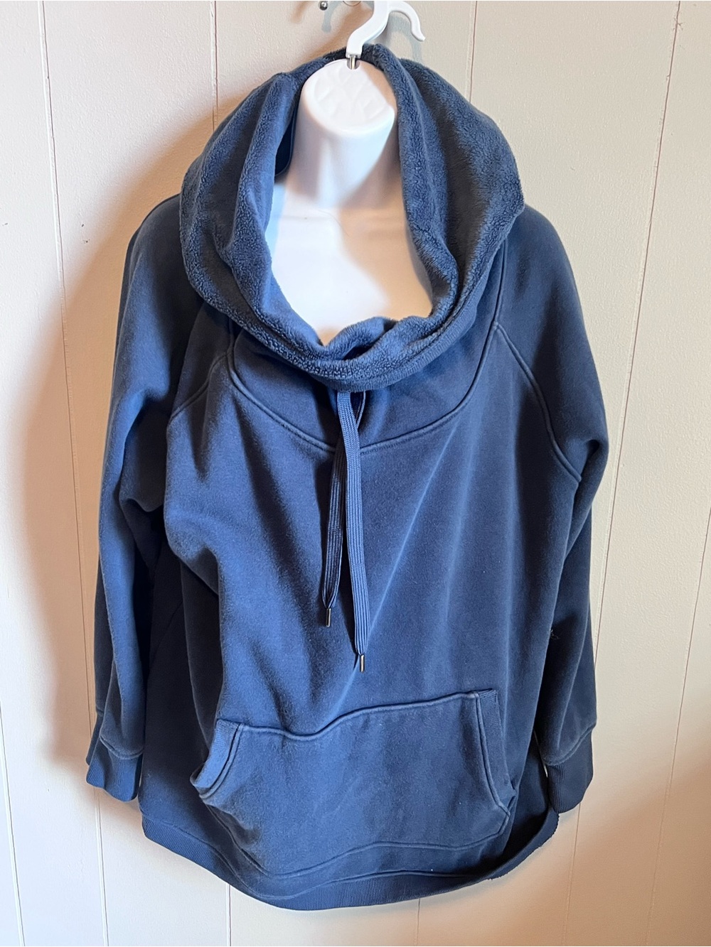 Active Life Plush Funnel Neck Sweatshirt - Navy Blue